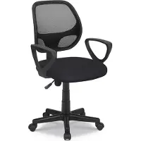 Huisenthuis.nl Bureaustoel Venice Zwart - Polyester - Hoogte 86 cm