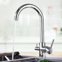 Auralum Max Keukenkraan - Keukenkraan 3-wegkraan met osmosesysteem waterfilter drinkwaterkraan - Kraan Keuken - Mengkraan Keuken - Keukenkranen Chroom
