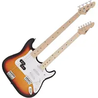 Gear4Music LA Double Neck Bass and Electric Guitar by Sunburst