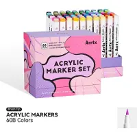 ARRTX - Acrylmarkers - 60B - Paint Brush Tip Markers - 60 kleuren