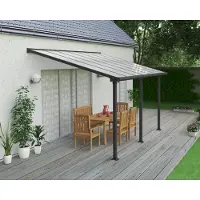 Canopia Palram | - Terrasoverkapping Olympia - Helder - Donkergrijs - 425x294cm