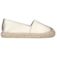 Manfield leren espadrilles goud female | Maat: 37