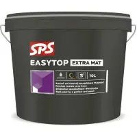 SPS Easytop Extra Mat | Matte Muurverf en Plafondverf 10 LTR - Donkere kleur|1