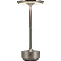 Goliving Tafellamp Oplaadbaar – Draadloos en dimbaar – Moderne touch lamp – Nachtlamp Slaapkamer – Spatwaterbestendig – 27 cm – Zilver