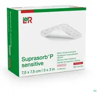 Lohmann & Rauscher Suprasorb P Sensitive Non Border 7,5 x 7,5 cm (139355) (139455) | 10 stuks