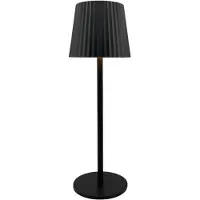 Coen Bakker Oplaadbare tafellamp ribbel warm wit dimbaar 1200mah incl. usb kabel 27,5x9 cm mat zwart Anna's Collection