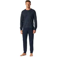 Schiesser Pyjama lang 'Fine Interlock' nachtblauw