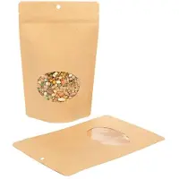 Packlinq Stazakken Kraft Composteerbaar 14,9x8,9x23,2cm met ovaal Venster 113 gram