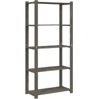 vidaXL Opbergrek 5-laags 80x38x170 cm massief grenenhout grijs