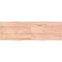 vidaXL Tafelblad natuurlijke rand 160x50x(2-4) cm eikenhout lichtbruin