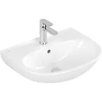 Villeroy & Boch o.novo wastafel 55x44x18 cm met overloop white alpine