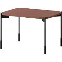 Bogart Sonatia rechthoekige salontafel met metalen poten - Modern design | Bordeauxrood | 60x40x45 cm
