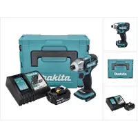 Makita DTS 141 RF1J Accu Impulsmoersleutel 18 V 40 Nm 1/4" Borstelloos + 1x Accu 3.0 Ah + Lader + Ma (Oplaadbare batterij)