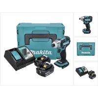 Makita DTS 141 RFJ accuschroevendraaier 18 V 40 Nm 1/4" borstelloos + 2x accu 3.0 Ah + lader + Makpac