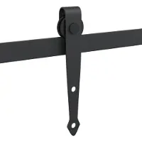 vidaXL Ophangset voor minischuifdeur 122 cm koolstofstaal zwart