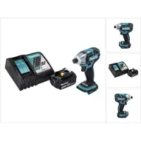 Makita DTS 141 RF1 Accu-impulsmoersleutel 18 V 40 Nm 1/4" Borstelloos + 1x accu 3.0 Ah + lader (Oplaadbare batterij)