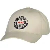 Gant Heren Katoenen keperstof pet Schild beige (OSFA), Casual, Biologisch katoen, Duurzaam 9901314