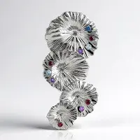 Cavill - Zilveren hanger - 925 Sterling zilver - 0,12 ct Rhodoliet en 0,09 ct Amethist - Luxe Monosono collectie - Braziliaanse edelstenen