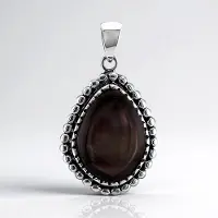 Cavill - Zilveren Druppelvormige Hanger - 925 Sterling Zilver - Fancy Parelmoer 20x15 mm - Filigraan Parel Versiering - Elegant