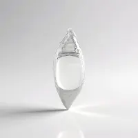 Cavill - Zilveren Hanger - 925 Sterling Zilver - 11,54 ct Witte Kwarts Cabochon - Elegante Monosono Collectie - Braziliaanse Edelsteen - 37x15 mm