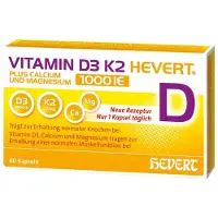 Hevert Arzneimittel GmbH & Co. KG Vitamin D3 K2 Hevert plus Calcium en Magnesium, 1.000 IE, 60 capsules