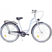 Viking Choice Dallas Bike - Meisjesfiets 26 inch - Stevig stalen frame - Wit met zwart