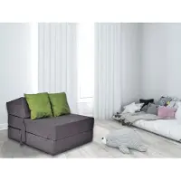 Viking Choice Luxe Opvouwbaar Logeermatras - Grijs met Groene Kussens - 200x70x15 cm - Huisstofmijtwerend