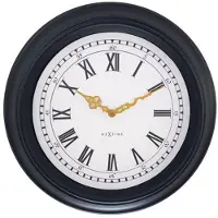 Nextime Chopin – Wandklok – 40 cm – Plastic – Zwart/Grijs – Stil