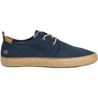 Pepe Jeans Heren Espadrilles Port Casual navy (45), Blauw, Stof, Plat, Veters PMS100007