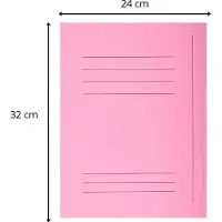 Exacompta SUPER 210 Pak van 50 dossiermappen met 3 kleppen. 24x32cm - Roze - 235003E