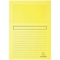 Exacompta SUPER Pak van 100 venstermappen - 160g/m2 - 22x31cm - - Kanariegeel - 50159E