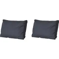 Madison lounge rugkussen basic black ca. 40x60 cm set van 2