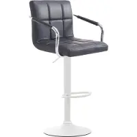 CLP barkruk Lucy V2, in hoogte verstelbaar en draaibaar | Kleur: zwart, frame: wit