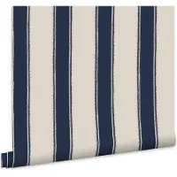 Laura Ashley Denwick Stripe Behang - Streep - 10mx52cm - Blauw