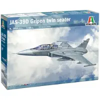 Italeri Modelbouwpakket Vliegtuigen - 2664 Saab JAS 39 Gripen Twin Seater - Straaljager Plastic - 1:48 - Modelbouw