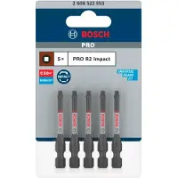 Bosch PRO Robertson slagschroefbit | R2 | 55 mm | 5-delig - 2608522553