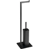 Sapho Gedy Accessoires - Toiletpapier- en toiletborstelhouder, mat zwart 133214