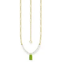 Thomas Sabo - KE2207-430-6-L45V - Ketting - 925 zilver - Dames - Goldbär groen - 40+5cm