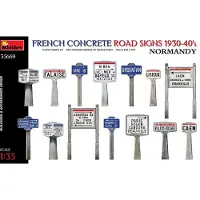 Mini art Modelbouwpakket Militaire voertuigen - 35669 French Concrete Road Signs 1930-40s Normandy Plastic - 1:35 - Modelbouw