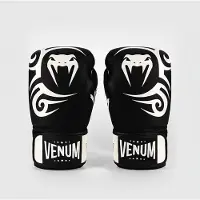 Venum Mike Tyson Replica Bokshandschoenen Diepzwart Optisch Wit - 16 OZ