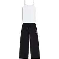 G-Star Pyjama 'Cami and Wide Leg Pant Pyjamas Set' zwart / wit