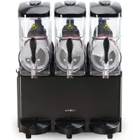Arctic slushmachine rvs - 3 x 12 l - 61x49x77,5 cm - zwart - koele dranken en slushijs - horeca