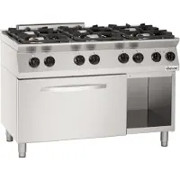 Bartscher gasfornuis, model MFG7360, 6 branders, met elektrische ontsteking, artikelnummer 1582201