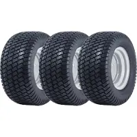 Parnells 20x10.00-10 Lawnmower Wheels 4ply Grass P332 Road Legal 100mm PCD Rim (Set of 3)