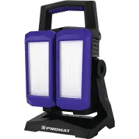 Promat /Tecwerk LED-schijnwerper | 50 W 800-4500 LM | Li-Ion 5200 mAh 14,8 V IP54 - 4000873354
