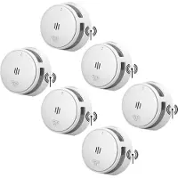 SAVS S10-W Draadloos koppelbare rookmelder - 6 Rookmelders - LinkSmart - 10 jaar batterij - Optioneel WiFi - Infrarood sensor - Koppelbaar brandalarm