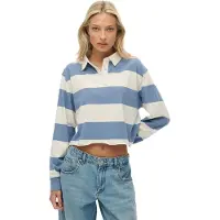 Superdry Oversized shirt 'Athletic Essentials' ecru / duifblauw