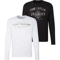 Tom Tailor Shirt olijfgroen / zwart / wit