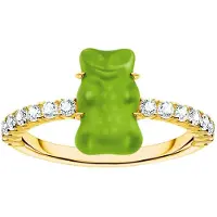 Thomas Sabo - TR2459-414-6-58 - Ring - 925 zilver - Dames - Goldbär groen - Ringmaat 58