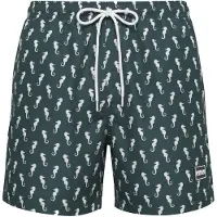 Urban Classics Zwemshorts donkergroen / wit